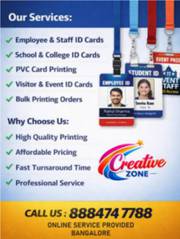 Plastic ID card Rs. 20/- Only | Lanyards Rs. 30/- | Contact Crea